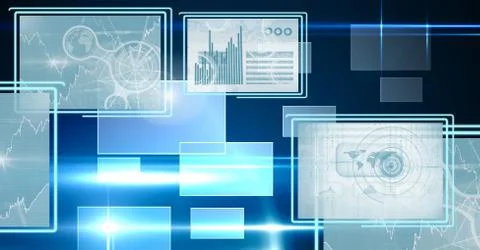 Technology interface panels Free Stock Illustration