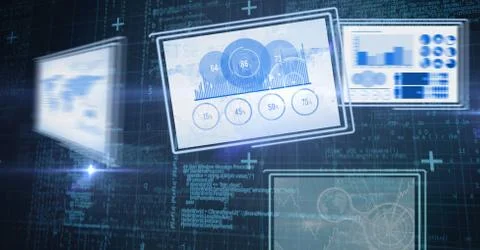 Technology interface panels Illustrazione stock gratuita
