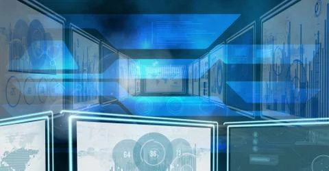 Technology interface panels Free Stock Illustration