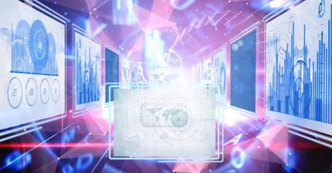 Technology interface panels Free Stock Illustration