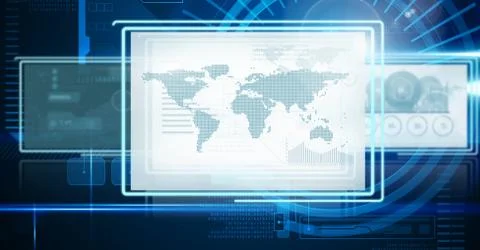 Technology interface panels Illustrazione stock gratuita