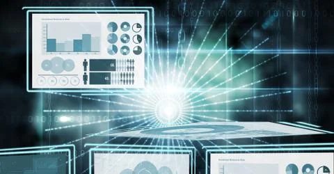 Technology interface panels Free Stock Illustration