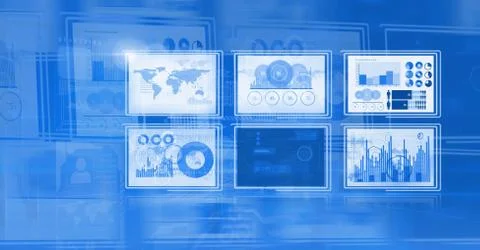 Technology interface panels Free Stock Illustration