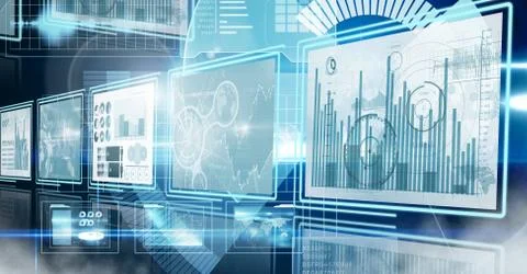 Technology interface panels Illustrazione stock gratuita