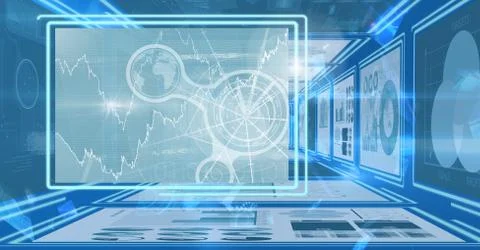 Technology interface panels Free Stock Illustration