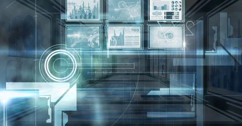 Technology interface panels 무료 스톡 일러스트