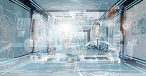Technology interface panels Illustrazione stock gratuita