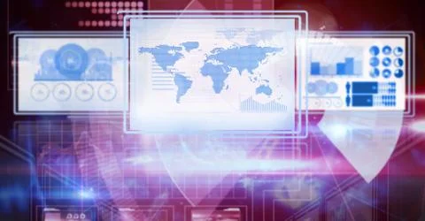 Technology interface panels Free Stock Illustration