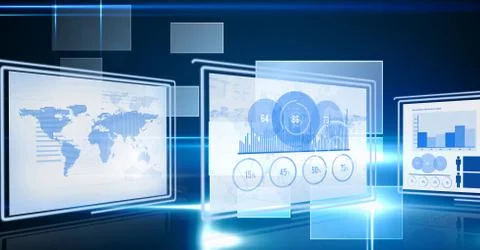 Technology interface panels Illustrazione stock gratuita