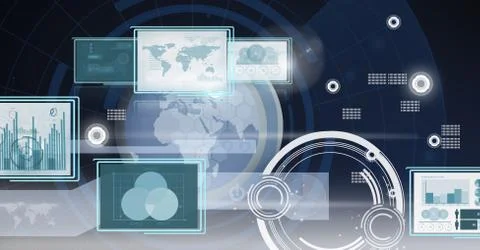 Technology interface panels Free Stock Illustration