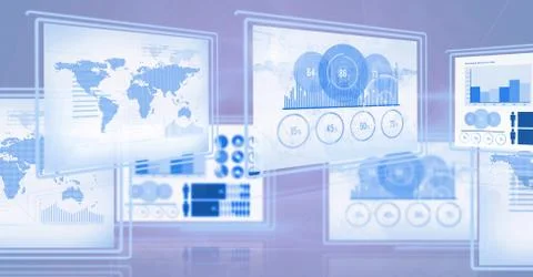 Technology interface panels Illustrazione stock gratuita