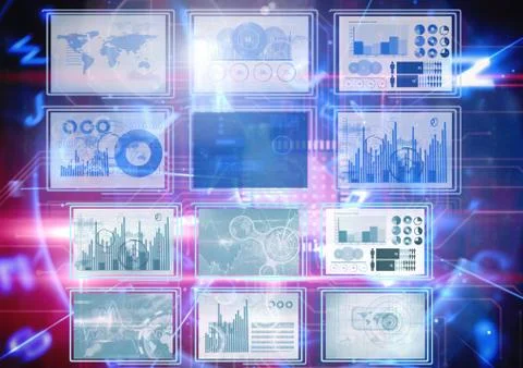 Technology interface panels Illustrazione stock gratuita