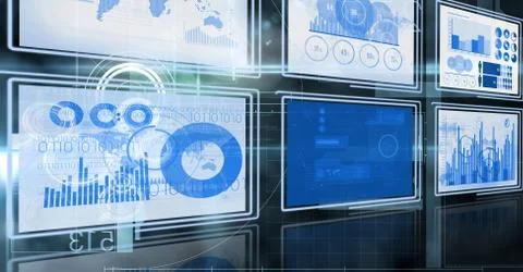 Technology interface panels Illustrazione stock gratuita