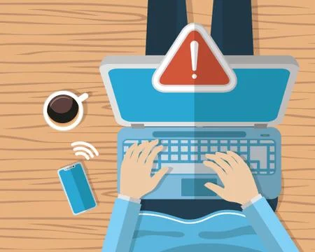 Technology internet security flat design Illustrazione stock