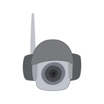 Technology ip camera cartoon vector illustration Stock Illustration