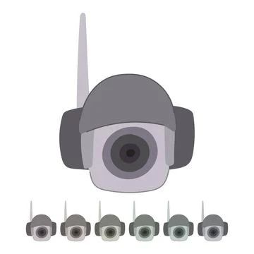 Technology ip camera vector cartoon graphic Stock Illustration