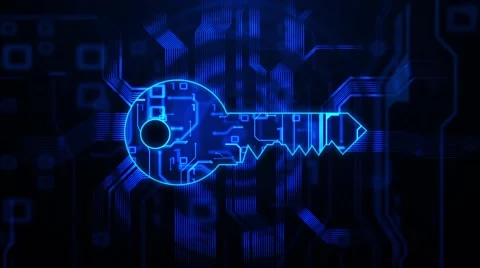 Technology key - conceptual animation Stock Footage 49366123