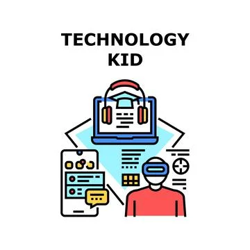 Technology kid icon vector illustration Stock Illustration