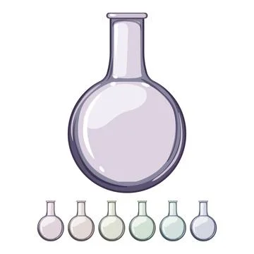Technology laboratory glassware cartoon vector graphic Stock Illustration