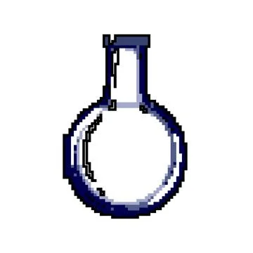 Technology laboratory glassware game pixel art vector illustration Stock Illustration