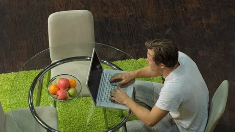 Technology, Laptop, Wide Shot, Lockdown, 20 Seconds Or Greater, Indoors, Day, Stock Footage 94014236