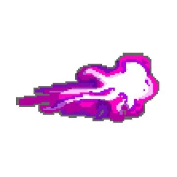 Technology laser gun beam pixel art vector illustration Stock Illustration
