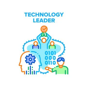 Technology Leader Vector Concept Illustration Stock Illustration