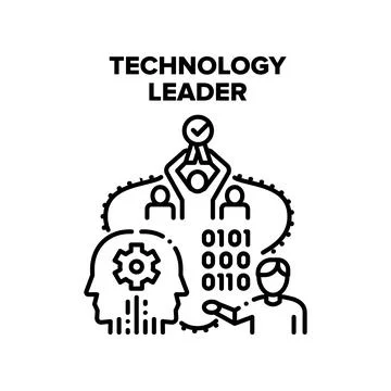 Technology Leader Vector Concept Illustration Stock Illustration