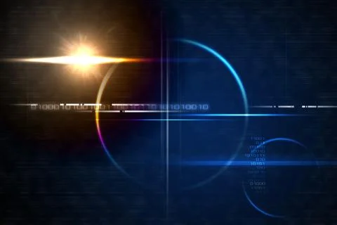 Technology lensflare backdrop Stock Illustration