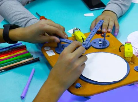 Technology lessons in school Stock Photos