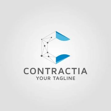 Technology letter C logo design Stock Illustration