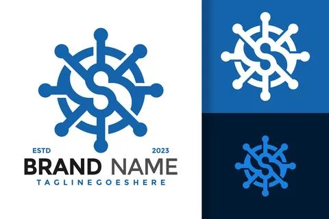 Technology Letter S initials monogram logo vector icon illustration Stock Illustration