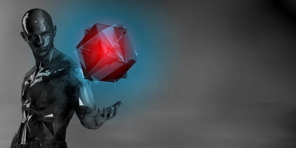 Technology Lifecycle Depicted With Low Poly Human Stock Illustration