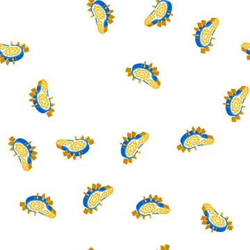 Technology light bulb isometric icon seamless pattern Stock Illustration