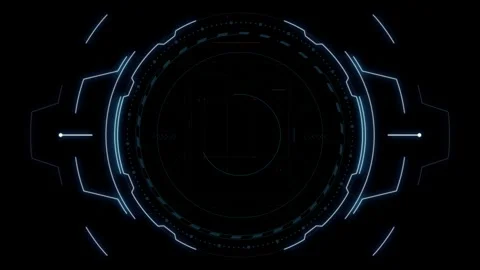 Technology light frame template on black background Stock Footage 317778180