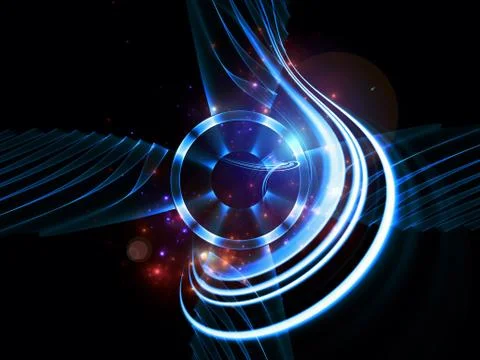 Technology Light Trails Stock Illustration