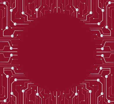 Technology line and circle space middle background Stock Illustration