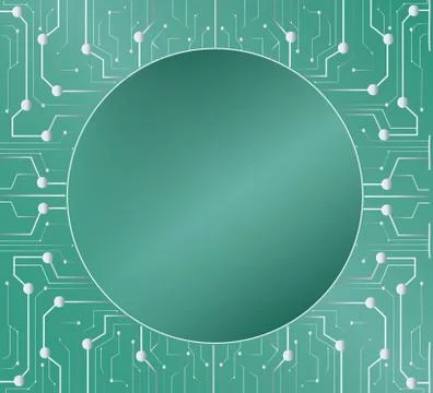 Technology line and circle space middle background Stock Illustration