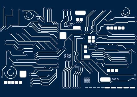 Technology line circuit mainboard computer background vector illustration Stock Illustration