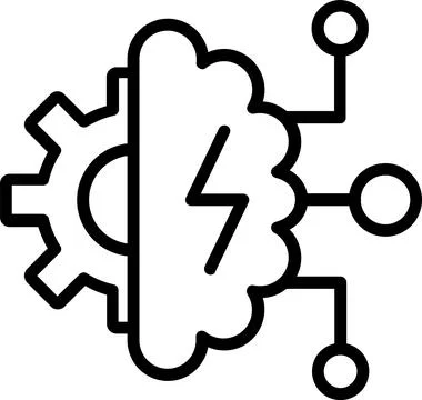 Technology  Line Icon Design Illustrazione stock