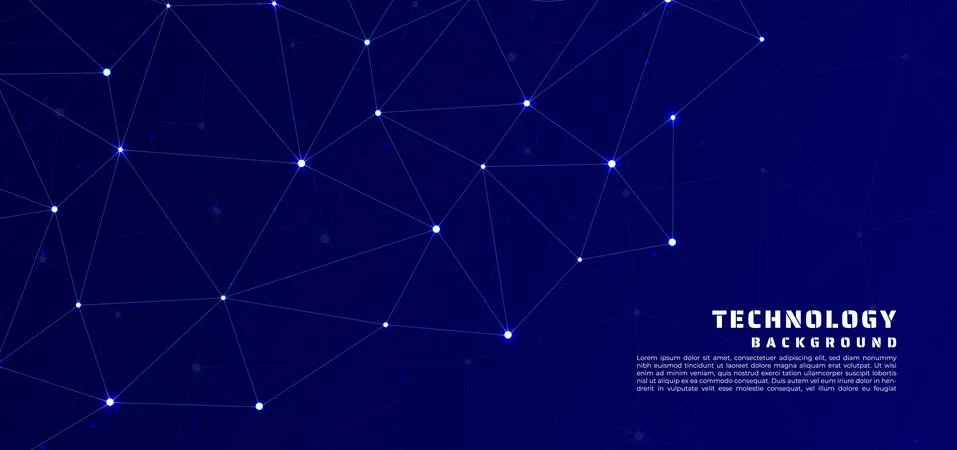 Technology line pattern design dot glow light. Illustrazione stock