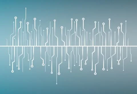 Technology line symbol abstract background Stock Illustration