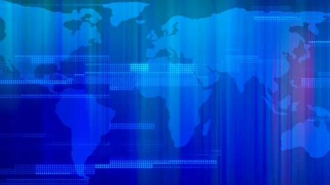 Technology Lines News Background with map 스톡 동영상 155955605