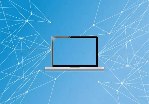 Technology link network diagram. Illustrazione stock