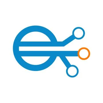 Technology Linked Connection Network Logo Vector Graphic Design Stock Illustration