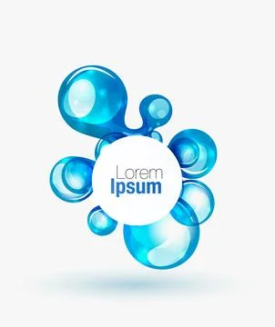 Technology liquid business emblem 스톡 일러스트