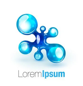 Technology liquid business emblem 스톡 일러스트