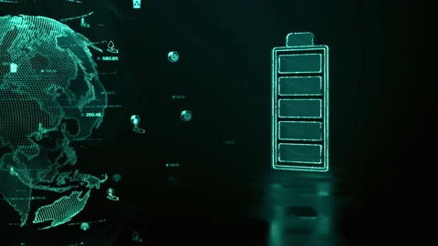 Technology lithium ion battery with fast recharge high power electric energy Stock Footage 217648436