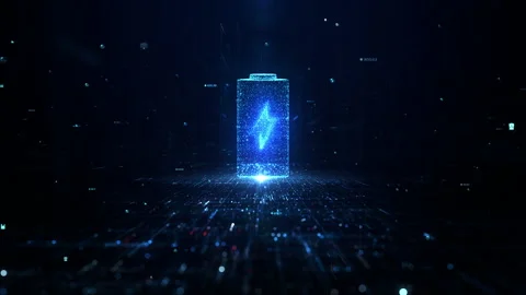 Technology lithium ion battery with fast recharge high power electric energy Stock Footage 217649068