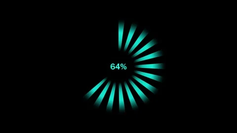 Technology loading bar animation with smooth 0100% progress indicator. Abst.. Stock Footage 313430083